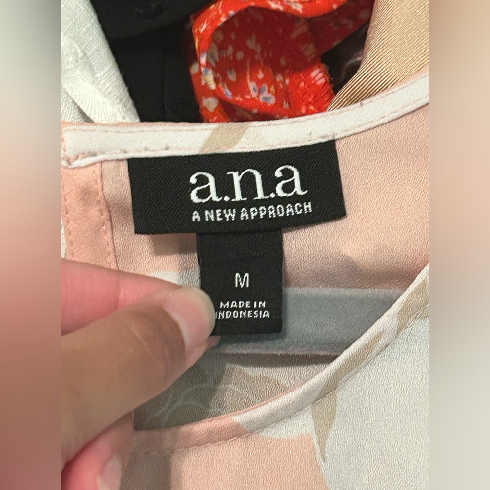 a.n.a Pink Floral Long Sleeve Blouse - Picture 2 of 6
